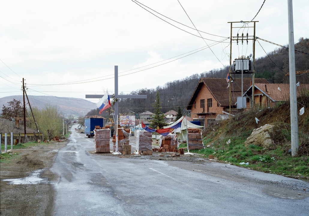 Barricade # 2 (Mitroviça dans la partie serbe de la ville), Kosovo, 7 avril 2012
